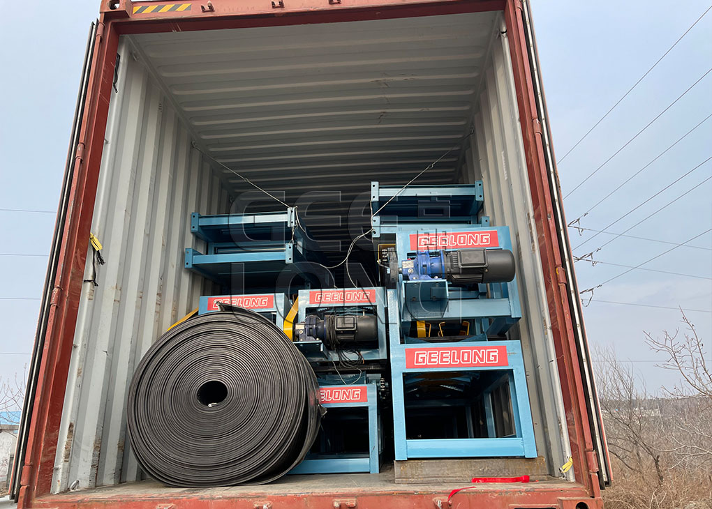 China GEELONG exportou 6 conjuntos de linha de máquina de descascamento de folheado de 4 pés