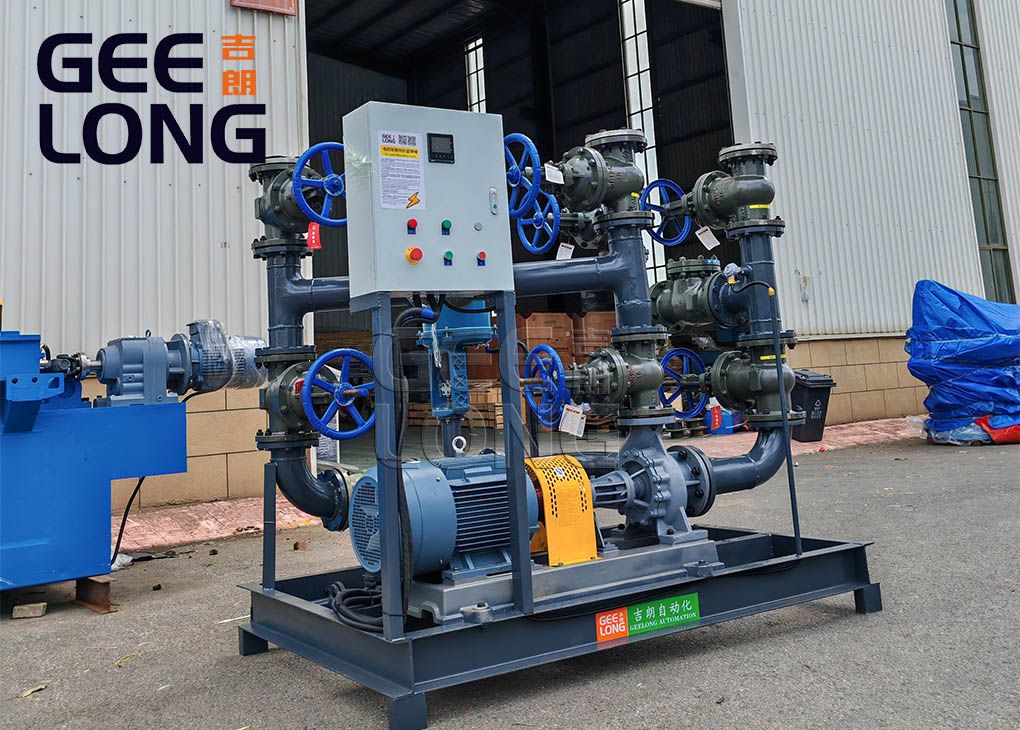 Sistema de bomba de circulação secundária de óleo térmico de 22 kW com controlador OMRON
